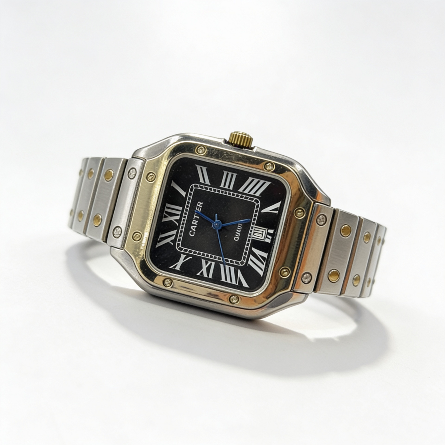 🔥 Reloj Hombre Cuadrado Plateado ⌚ Edición Clásica de Lujo